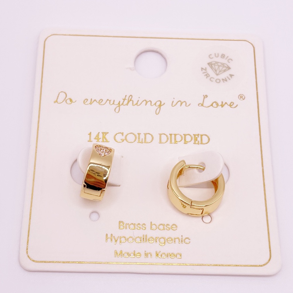 Gold Dipped Hoop Earrings